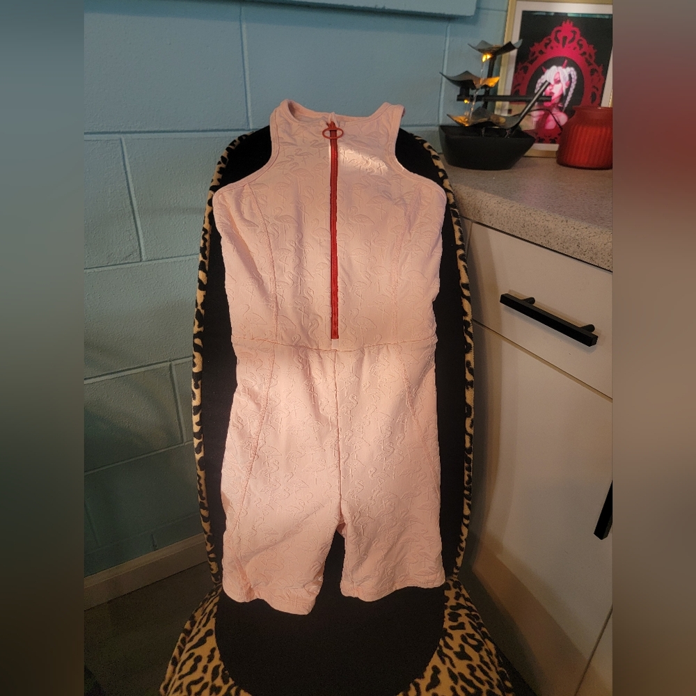 TWENTY MONTREAL Pink Flamingo Romper XS